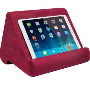 Ontel Pillow Pad Ultra Multi-Angle Soft Tablet Stand, Burgundy for iPad & More